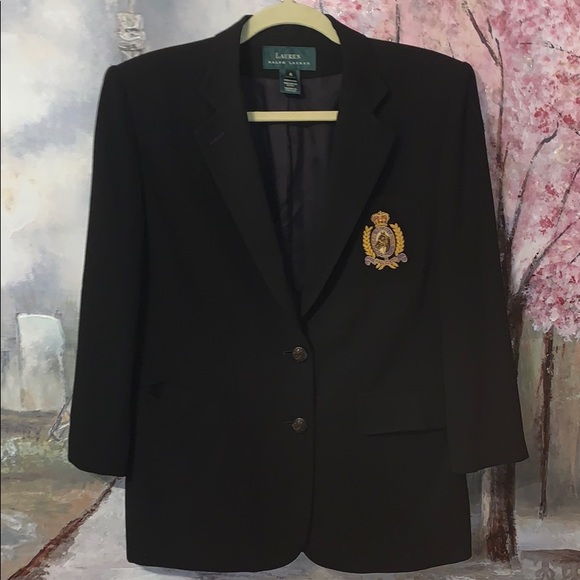 Lauren Ralph Lauren Jackets & Blazers - Ralph Lauren Black 2 Button Embroidered  Blazer 4